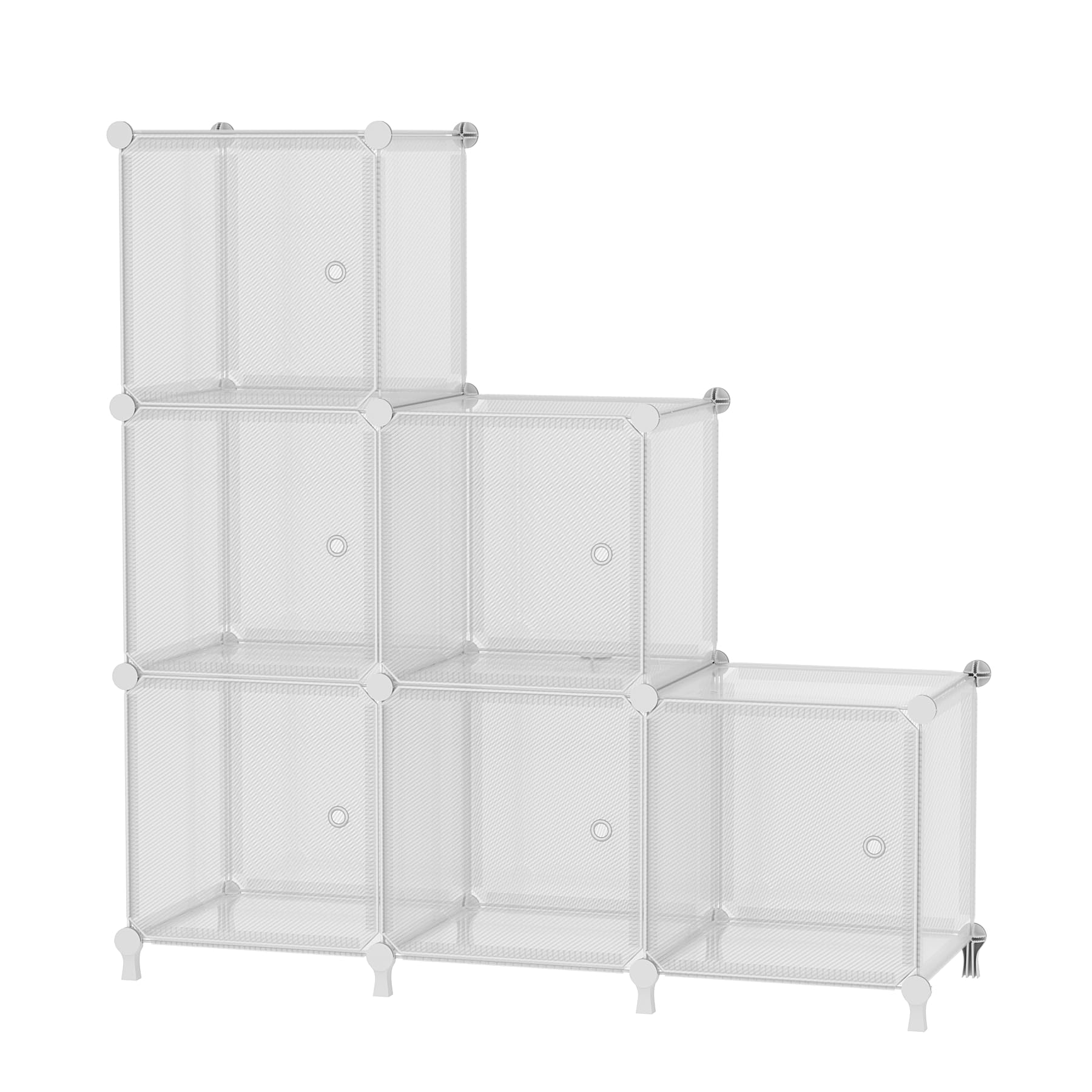 ATTDETJL 6 Cube Storage Unit with Doors, Storage Cubes for Clothes Storage