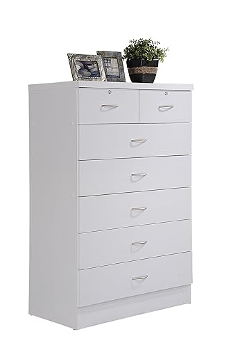 7 Drawer Wood Dresser for Bedroom, 31.5 inch Wide Chest