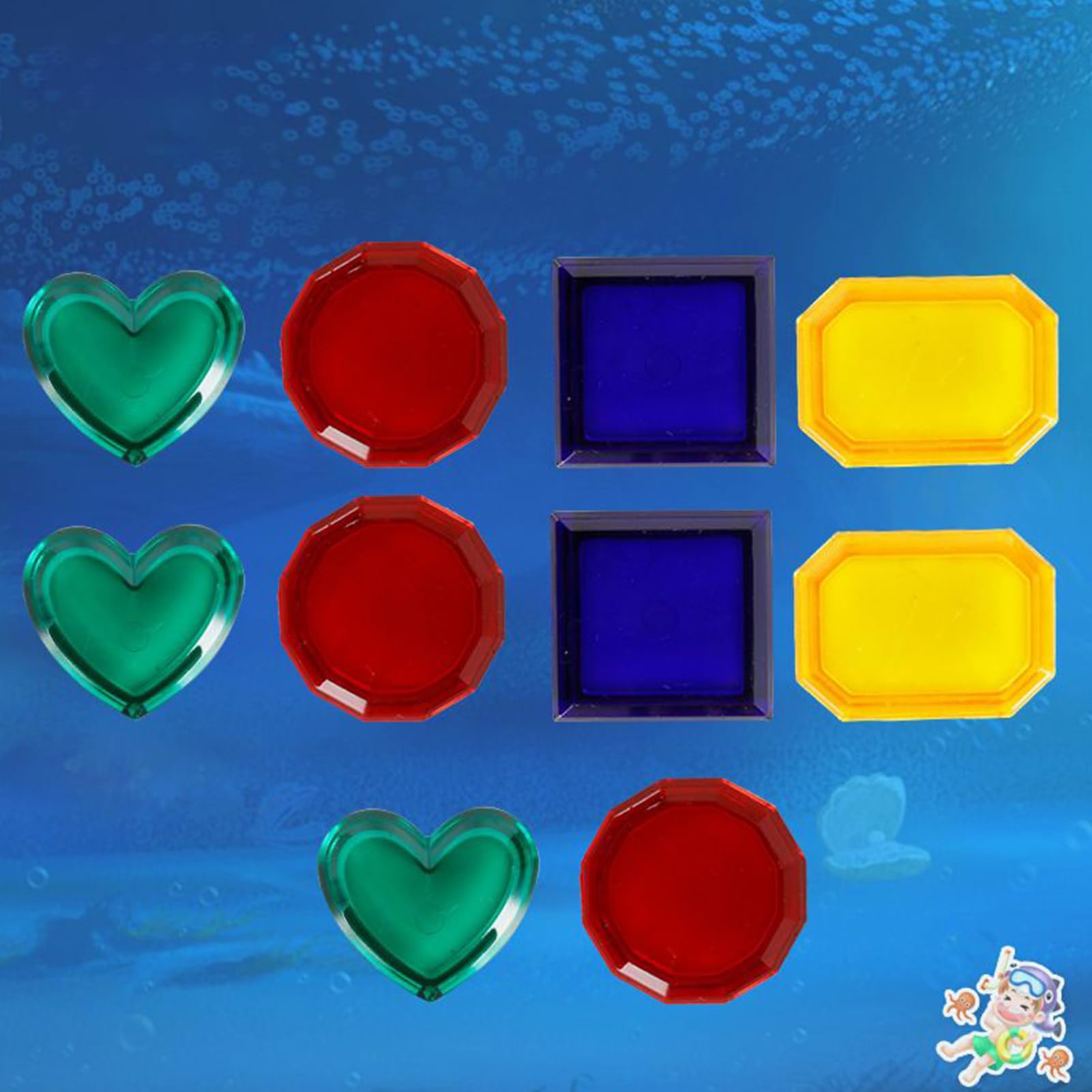 Generisch Pool-Tauchspielzeug Set Buntes Interaktives Wasserfestes | Kinder Unterwasser-Spielset Versenkbare Tauchspielzeuge Für Pool, Garten, Familienspaß, Schwim