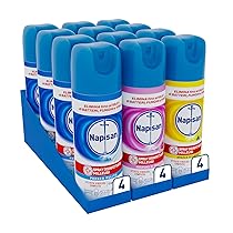 Napisan Spray Disinfettante Milleusi, Disinfettante Spray per Tessuti e Superfici, Fragranza Fresco Pulito, Confezione da 12 Spray da 400ml