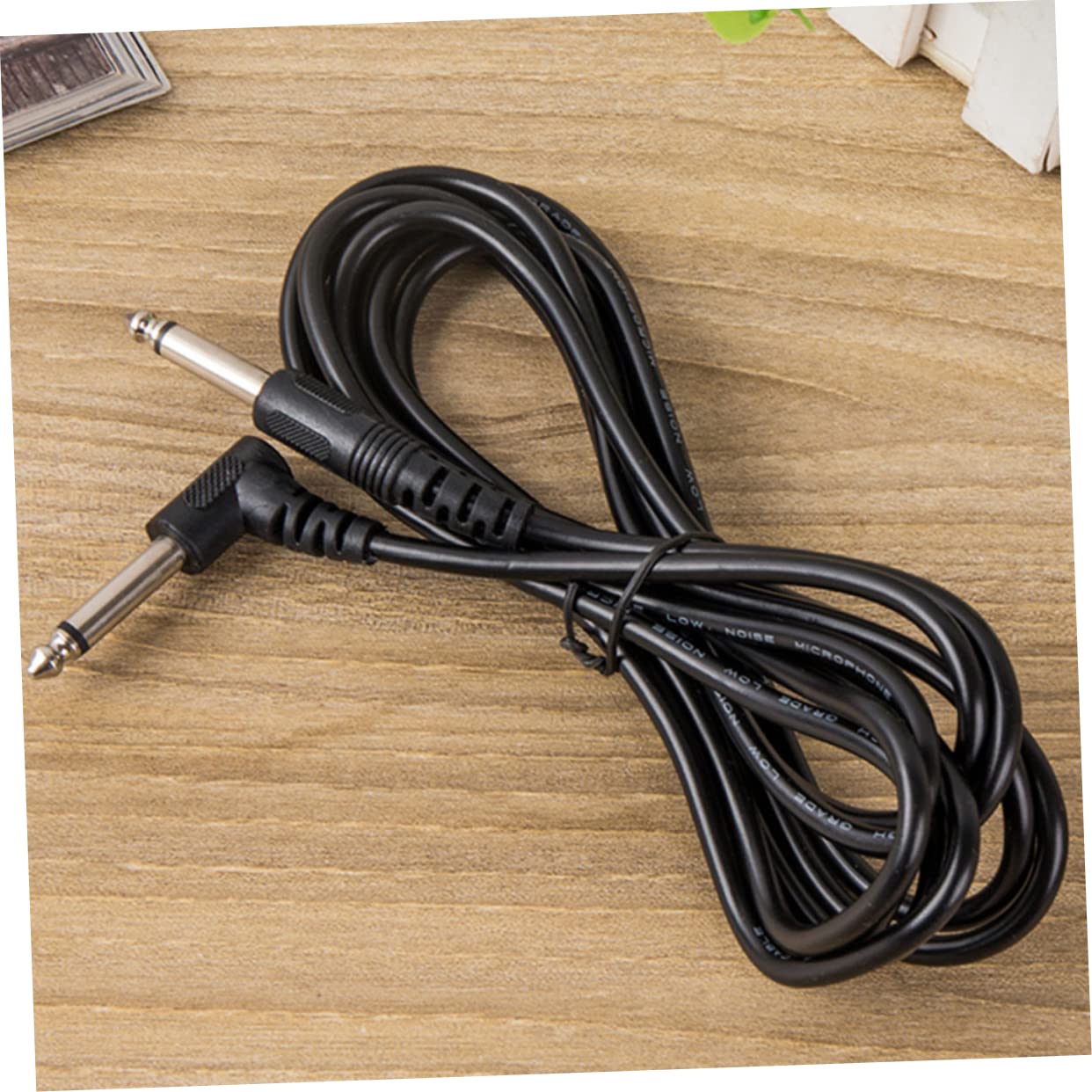 TOGEVAL 10pcs 6.35mm Guitar Patch Cable Elbow Patch Cable for Electric Guitar Amp Cord