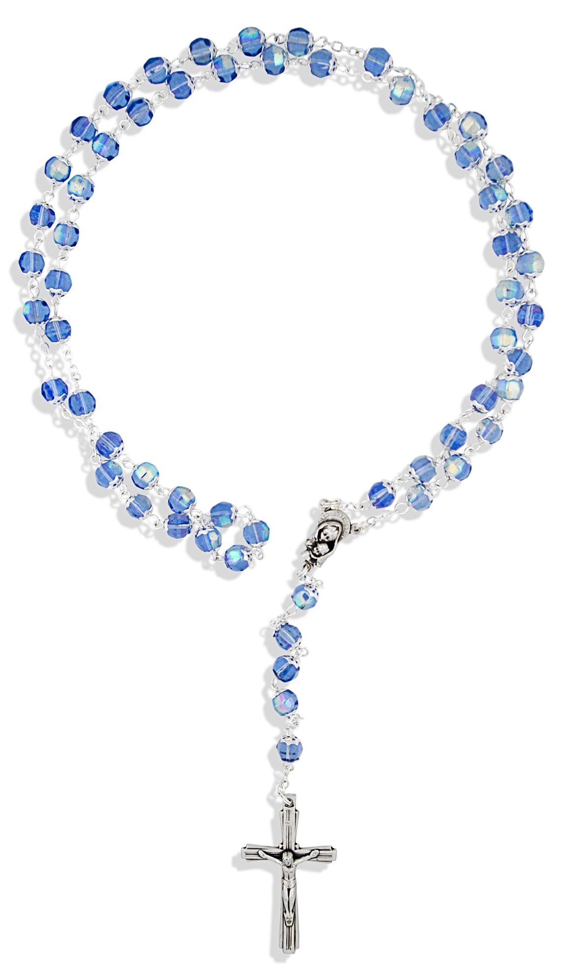 Vatican ImportsVatican Imports Capped Glass Rosary Beads for First Communion