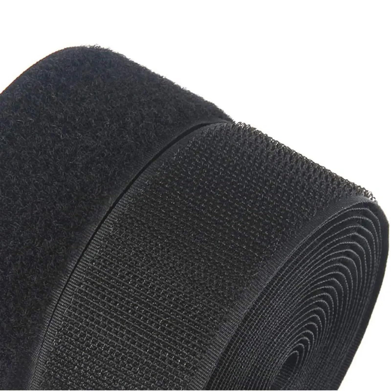 Cinta MáGica De Nylon Tiras de gancho y bucle for coser, cinta de tela de nailon de sujeción, tiras de nailon traseras no adhesivas, cinta entrelazada de sujetador de tela, 12 metros Magic Loop Gancho