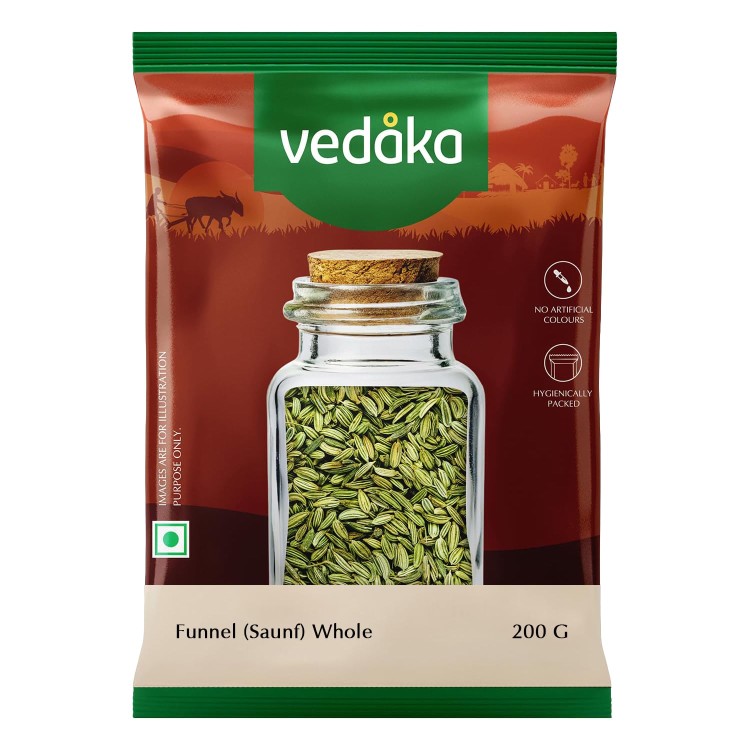 Amazon Brand – Vedaka Fennel Whole | 200 G | Saunf | No Added Colours or Preservatives Amazon Brand – Vedaka Fennel Whole | 200 G | Saunf | No Added Colours or Preservatives