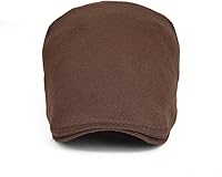 Vista 46 de VOBOOM Hombres Newsboy Cap Algodón Flat Ivy Gatsby Driving Hat Negro