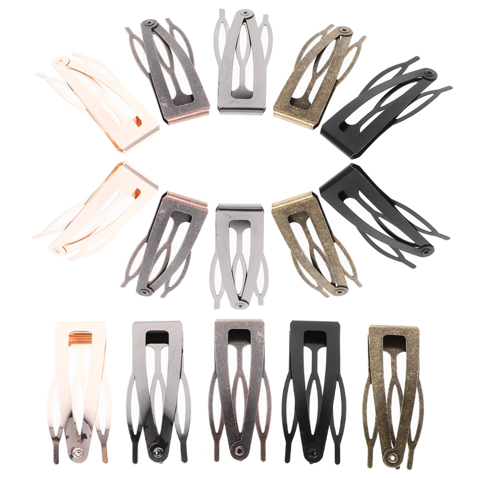 40 Pinces à Cheveux Métalliques, Clips pour Frange et Cheveux Courts