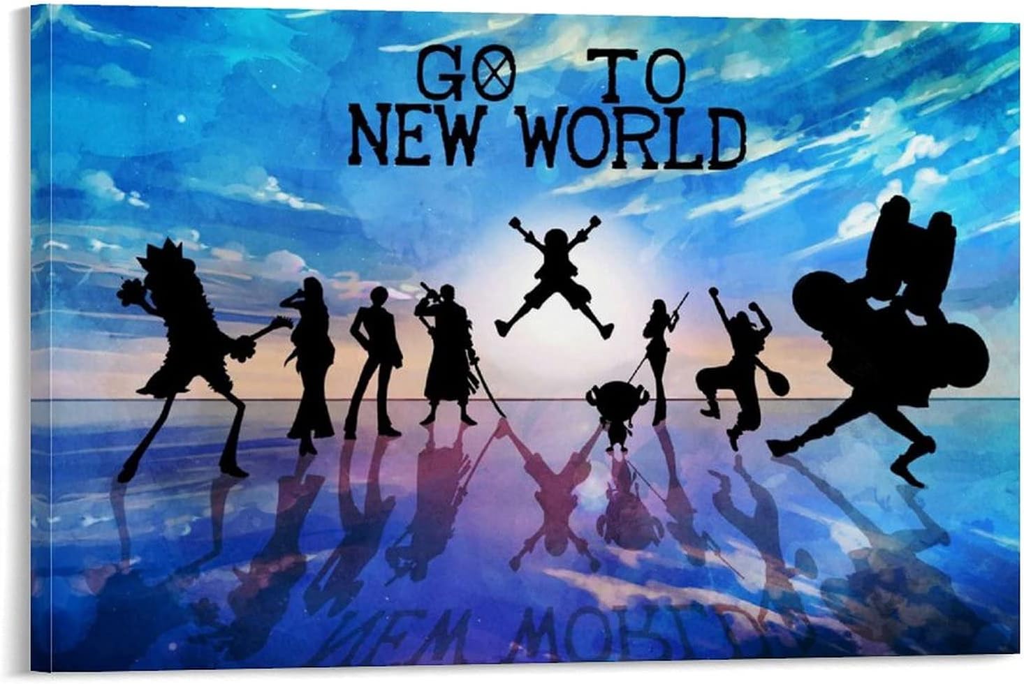 One Piece Go To Ner World 16x24inch 全国どこでも送料無料 キャンバスポスター壁アートの装飾リビングルームの寝室の装飾のための絵画の印刷 素晴らしいアニメ キャンバスポスター寝室の装飾スポーツ風景オフィスルームの装飾ギフト 素晴らしいアニメ 40x60cm
