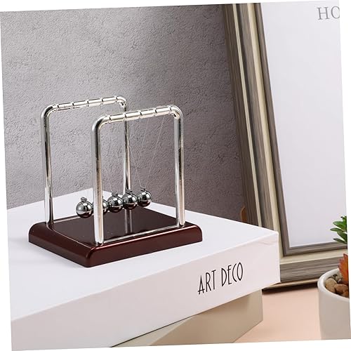 Miniatura 9 de Toyvian Balanceo Escritorio Decoración Balance Escritorio Juguete Balanceo Péndulo Balance Newtons Cuna Péndulo Balance Física Juguete Acero Física