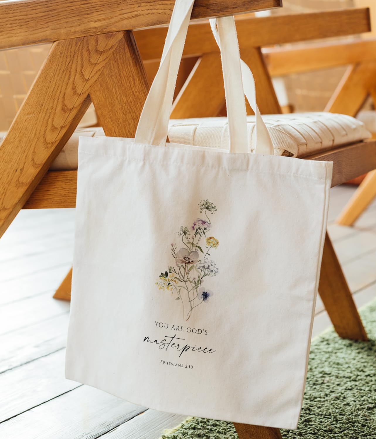 Christian Tote Bag, Christian tote Bag for Women, Bible tote bag, Bible Tote Bags for Women, Foral Tote Bag - Image 5