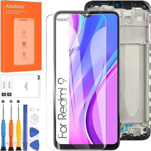 Miniatura 1 de Pantalla para Xiaomi Redmi 9 Reemplazo de pantalla para Redmi 9 Pantalla LCD M2004J19G, M2004J19C Pantalla táctil Digitalizador Asamblea Piezas de