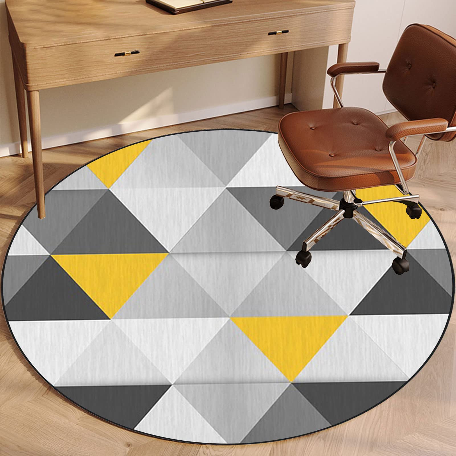 EYZO Office Chair Mat For Hardwood Floor, Office Chair Mat For Carpets, Gaming Chair Mat, Floor Protectors For Chairs, Desk Chair Mat For Wood And Tile Floor Chair Mat,Round Floor Mat 160 cm Rug