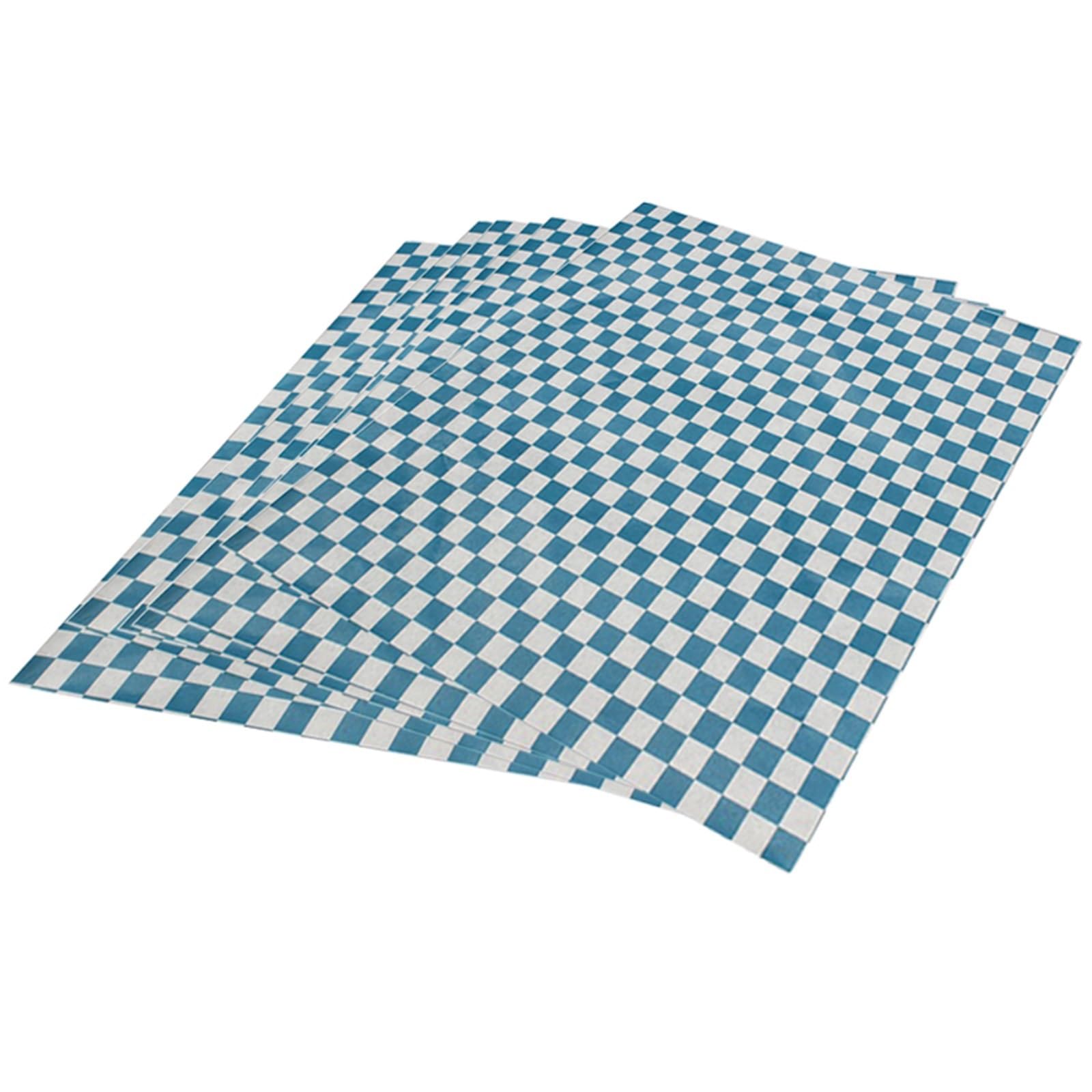 Papel de horno Papel encerado for alimentos, papel for envolver fiambres secos, hojas de embalaje for comida rápida, papas fritas, perritos calientes y hamburguesas(250pcs Blue)