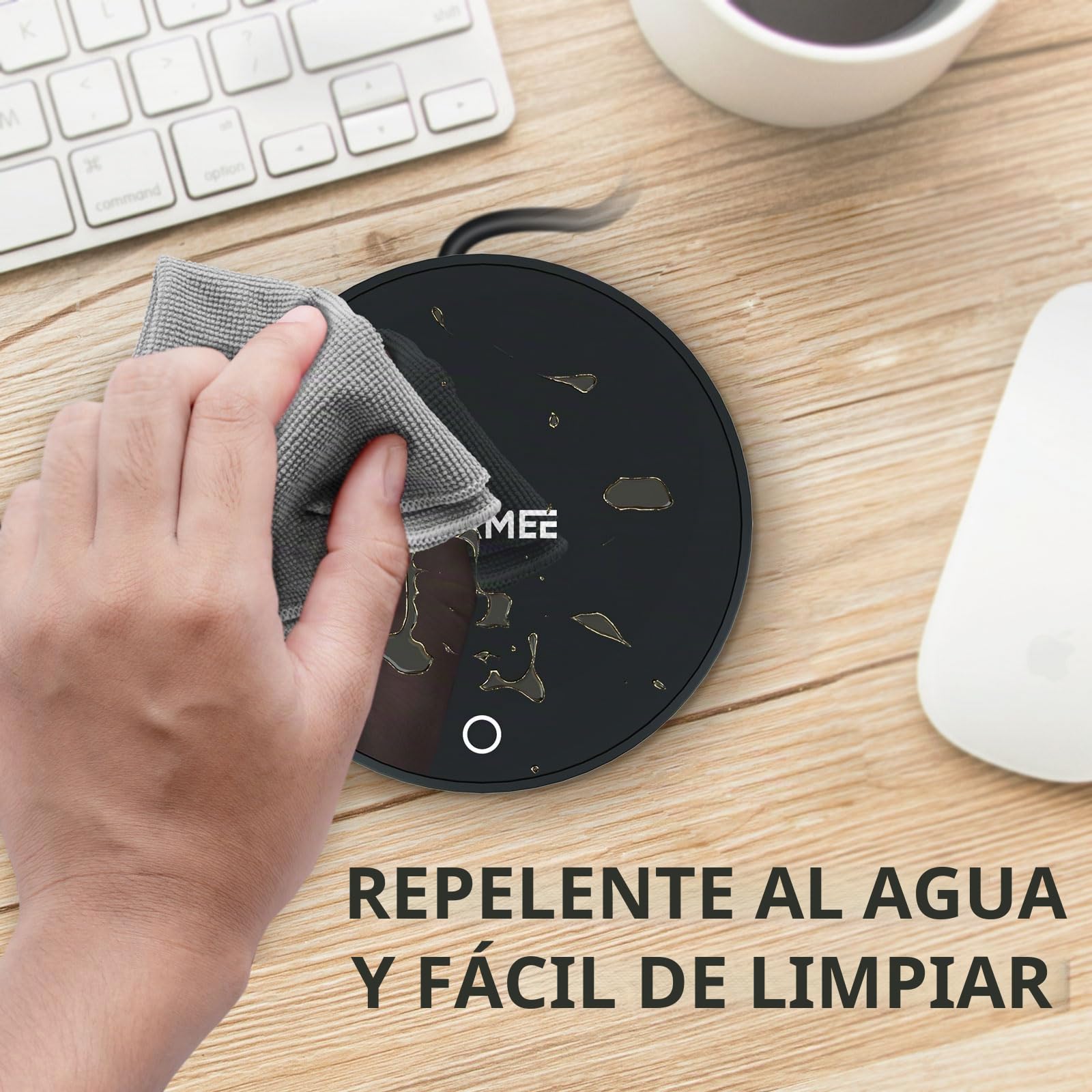 Calentador de Taza de café eléctrico, Calentadores de café Inteligentes para Escritorio de Oficina, Calentador de Taza con 2 ajustes de Temperatura, Calentador de té, té, Leche
