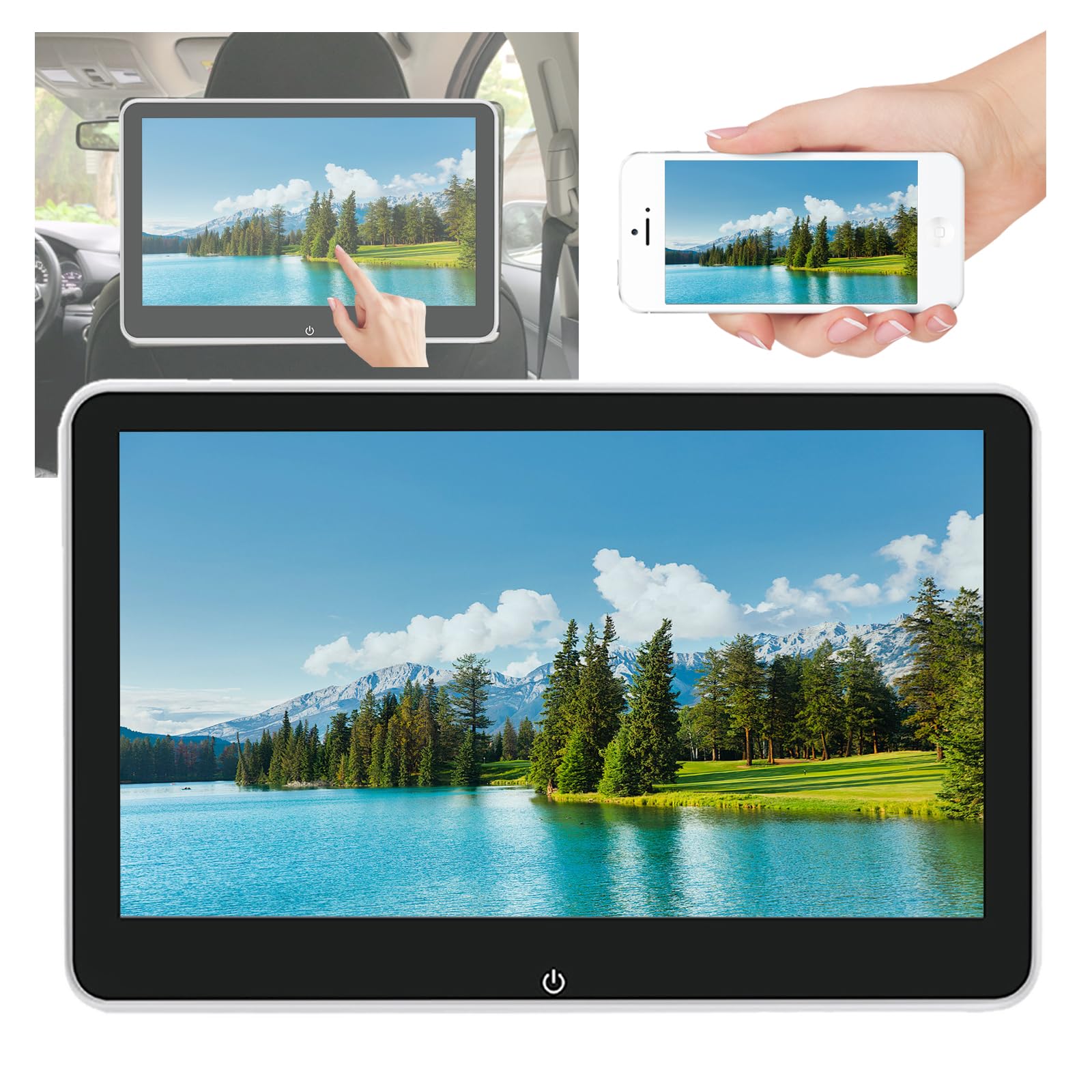 Reproductor de coche con pantalla táctil PLABNK de 11.6" y lector USB/SD