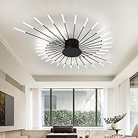 Vista 1 de AHXIAOZN Moderna lámpara LED de techo con mando a distancia, lámpara de lámpara acrílica, 42 cabezas de luz, luz de techo de flores, 3