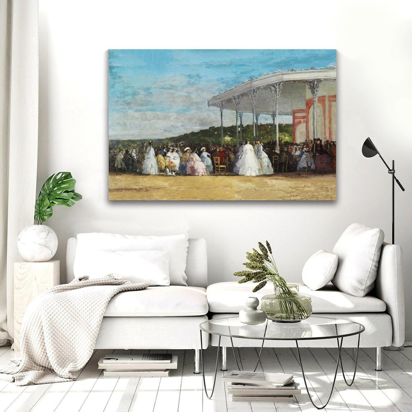 Eugene Boudin Künstlerwerke, Konzert-Poster im Casino von Deauville, zeitgenössisches Leinwand-Kunstwerk für Wanddekoration, Wohnzimmer, Schlafzimmer, Büro, Dekoration, 40 x 60 cm