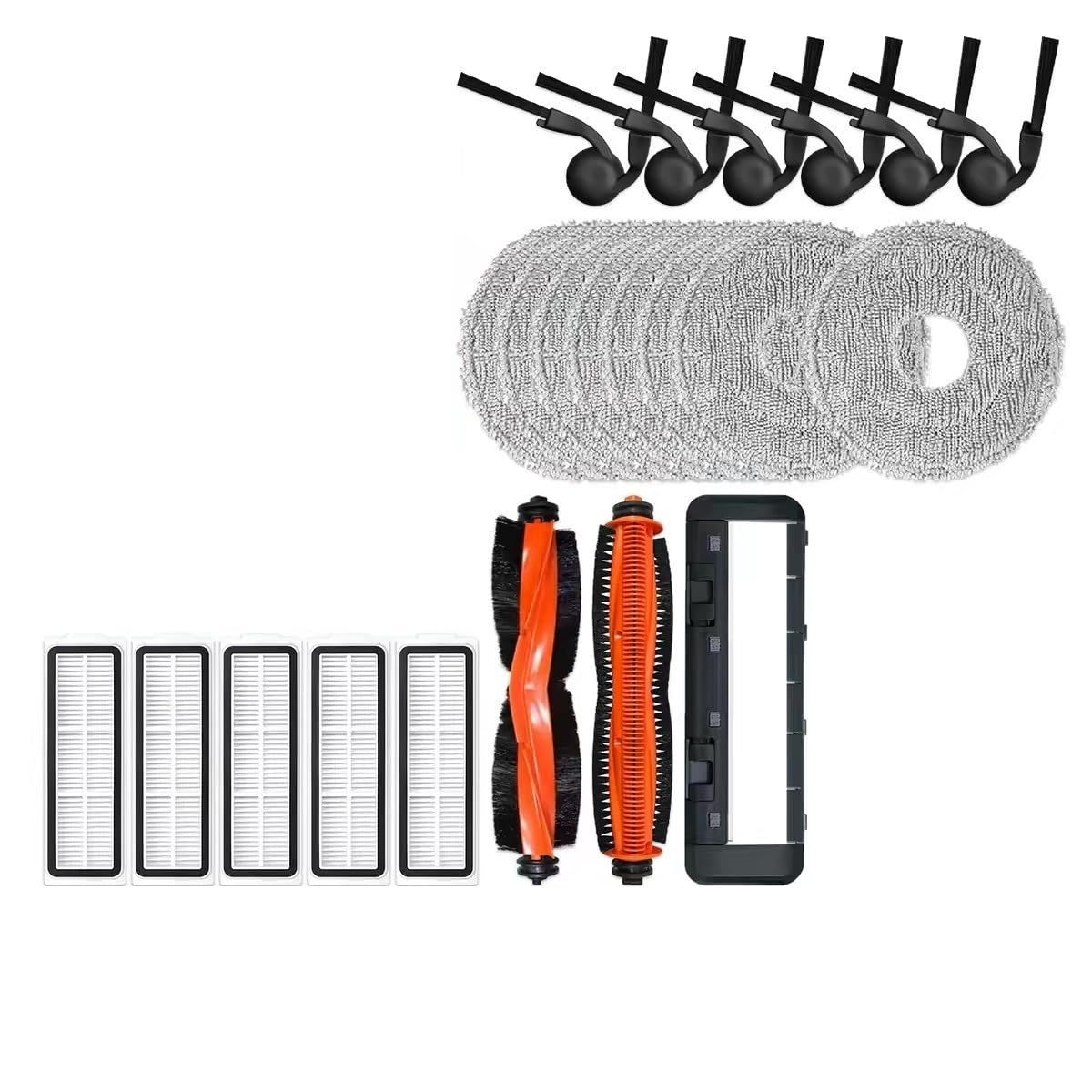 Compatible con Xiaomi, Compatible con Mijia,5, Robot Aspirador: Cepillo De Rodillo for Cortar El Pelo, Cepillo Lateral Y Consumibles De Filtro(Set c)