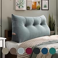 Vista 16 de Almohada de Cuña para Cabecero de Dormitorio, Almohada de Lectura para Dormitorio con Soporte para la Espalda para Sentarse en la Cama, Cojín Lumbar