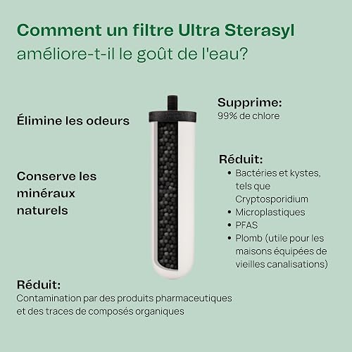 British Berkefeld 7" Ultra Sterasyl Ceramic Gravity Filter Cartridge |4 Pack| Reduces Contaminants | Suitable for All Gravity Cans | Improves Taste & Odour | NSF Certified Candle Element - 2