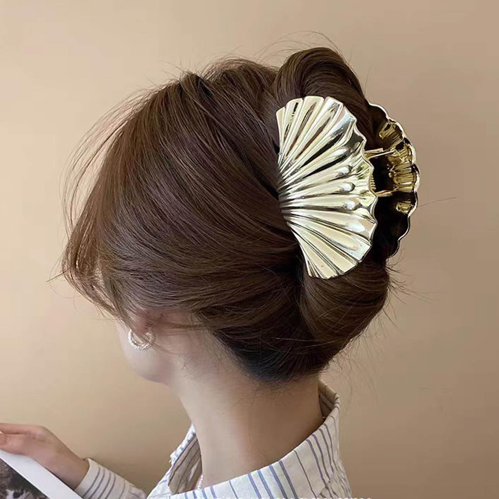 Amazon.com : Seashell Hair Clip, 2 Pcs Metal Seashell Hair  display picture 2