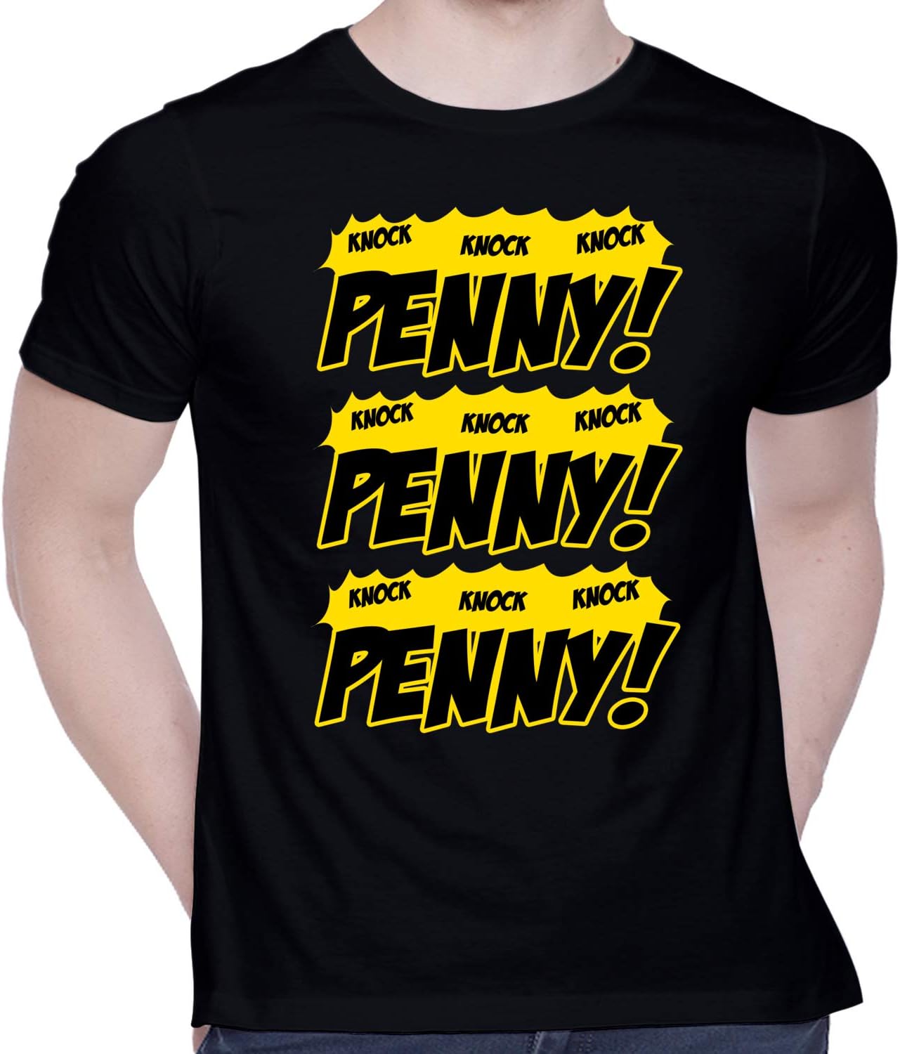 CreativiTGraphic Printed T-Shirt for Unisex Big Bang Theory Tshirt | Casual Half Sleeve Round Neck T-Shirt | 100% Cotton | D00131-10_Black_Small