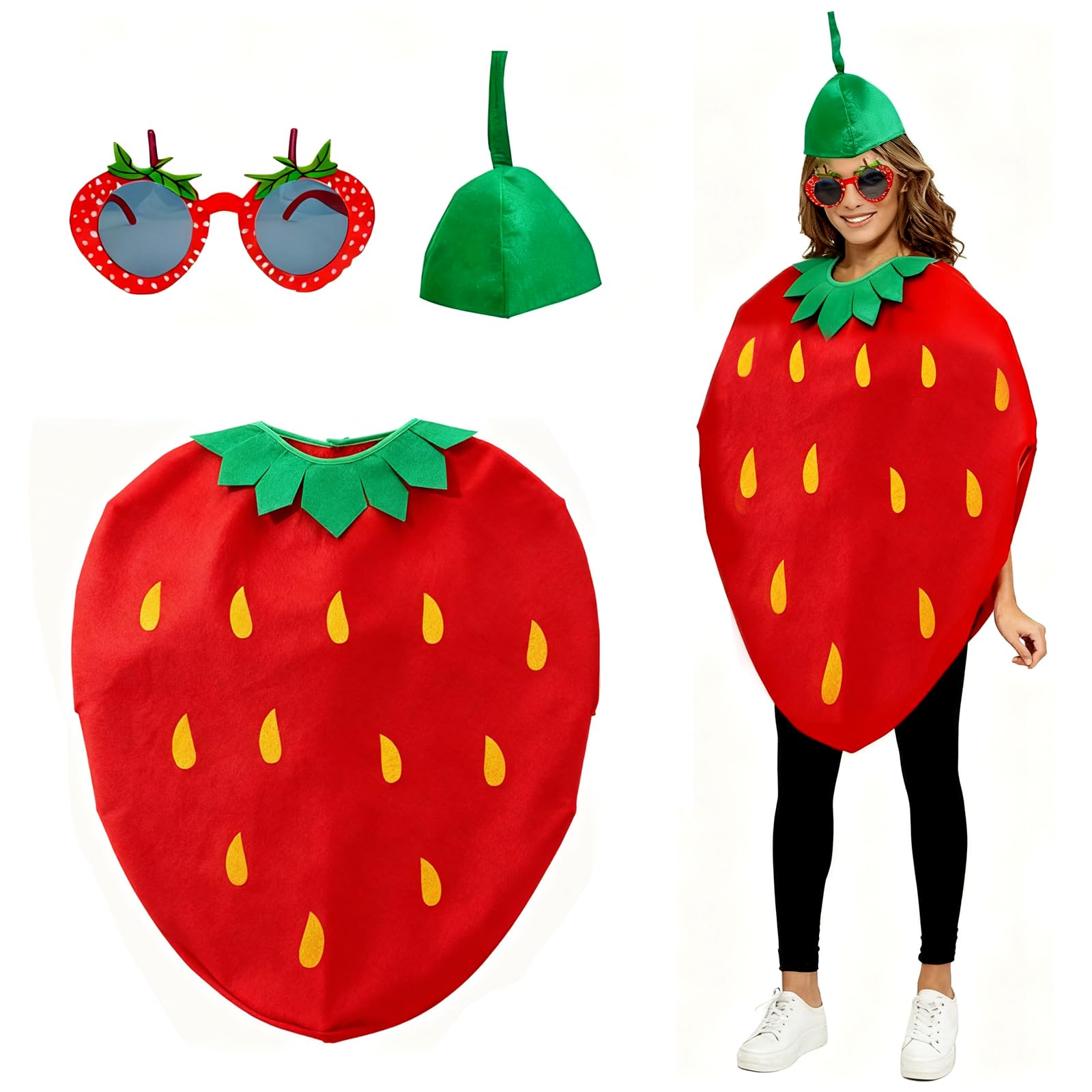 Disfraz para Niños, Disfraz Ligero de Frutas, Divertido Túnica en Forma para Halloween, Fiestas Temáticas, Navidad, Cosplay