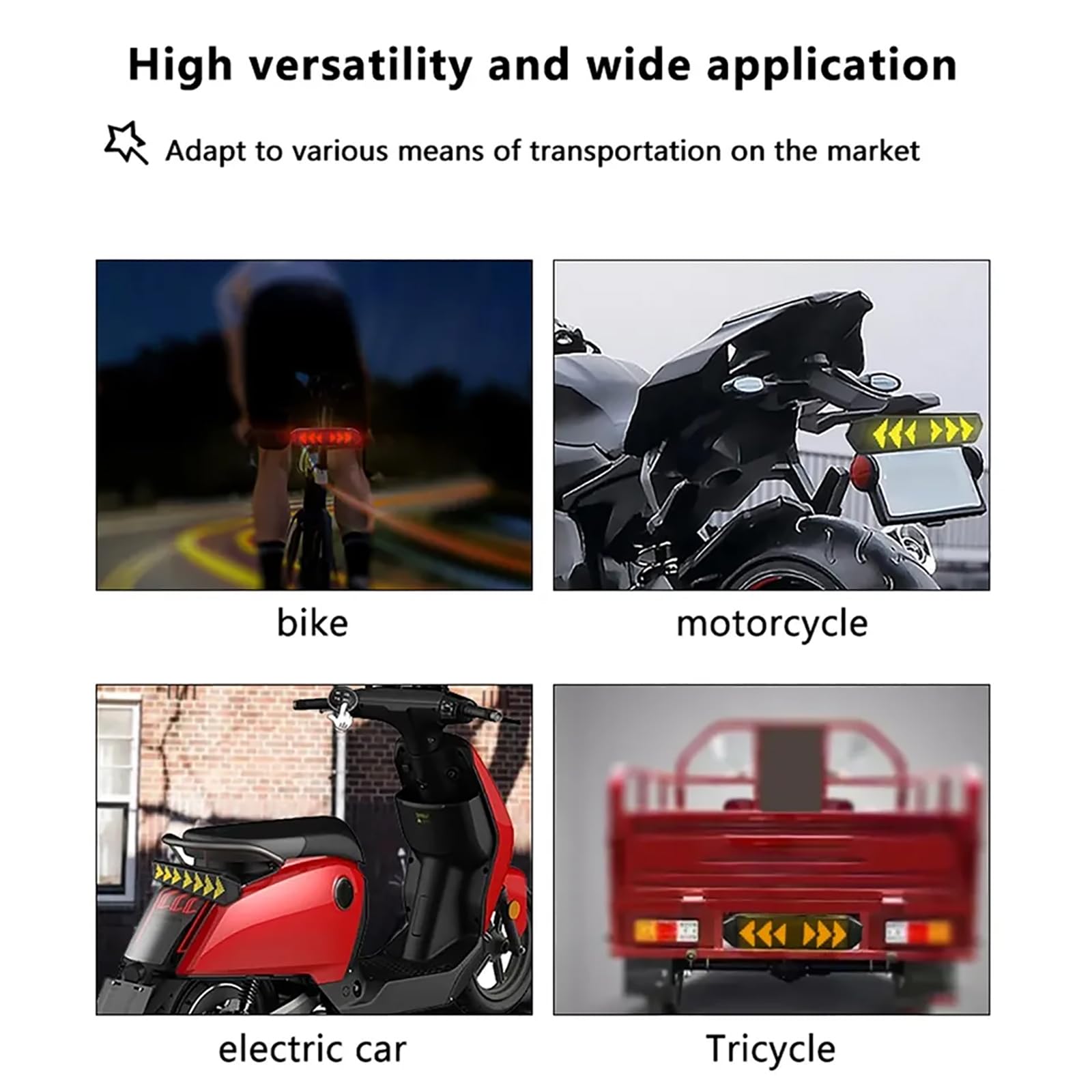 Luce Freno Per Bici, Fanale Posteriore Per Bici Con Telecomando, Indicatori Di Direzione Intelligenti, Segnale In 4 Modalità, Impermeabile E Alta Luminosità RGB, Adatto Per Biciclette, Motociclette,