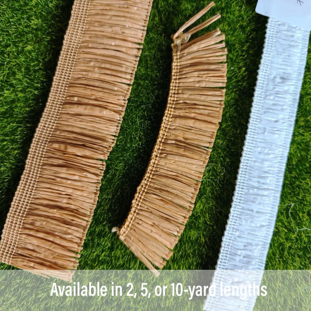 Wstążka z frędzlami 15 cm x 10 jardów tasiemka z frędzlami Raffia borte frędzle obszycie frędzle lamówka ozdobna taśma dekoracyjna frędzle bordiura frędzle dekoracja