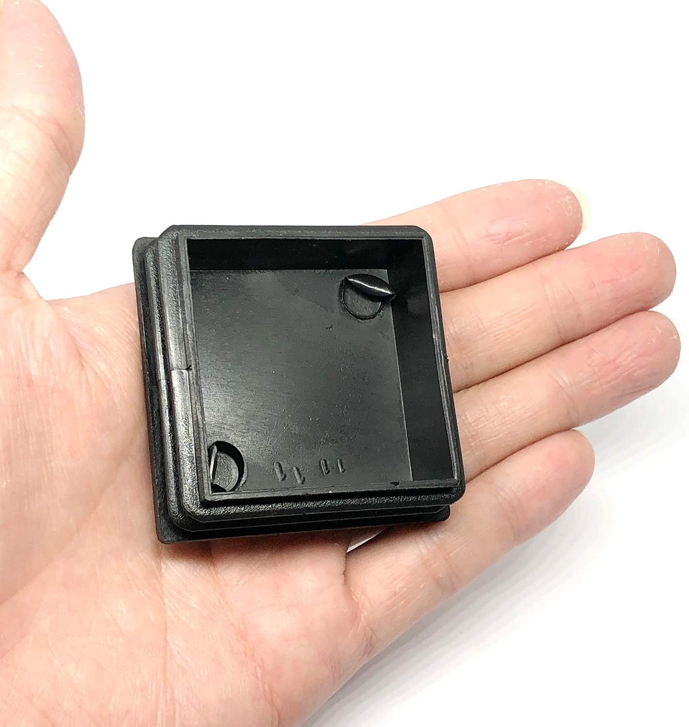 YouU 6 Pcs Black Square Plastic Plug 60x60mm 2.4 Inch End Cap Fence Post Pipe Cover Tube Chair Glide Insert Finishing Plug Heavy Duty Tubing Post End Cap - Image 4