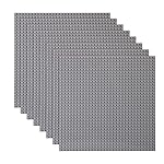 LVHERO Classic Baseplates Building Plates for Building Bricks 100% Compatible with All Major Brands-Baseplate, 10in x 10in, Pack of 8 (Gray)