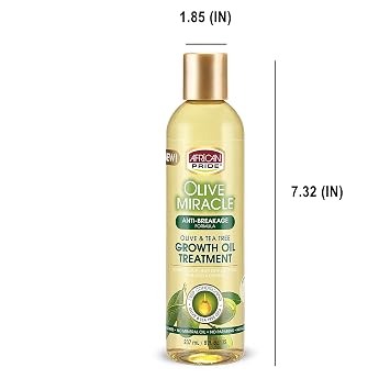 African Pride Olive Miracle Growth Oil, 8 Fluid Ounce