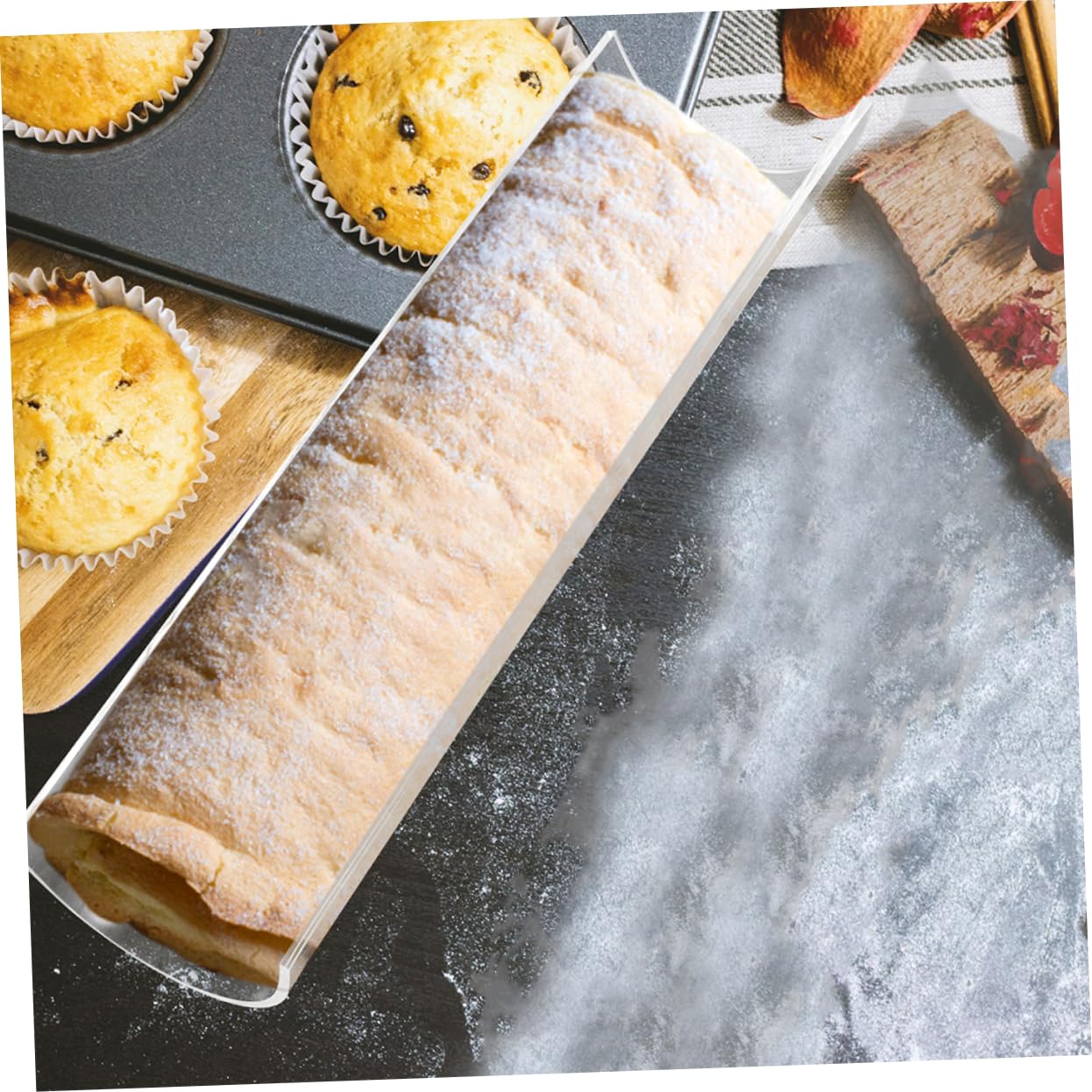 PRETYZOOM Kuchenrollenformer Präzise Formgebung für Praktisches Backzubehör und Acryl U-förmiger mit Innendurchmesser 9,4cm Rollkuchen zu Hause