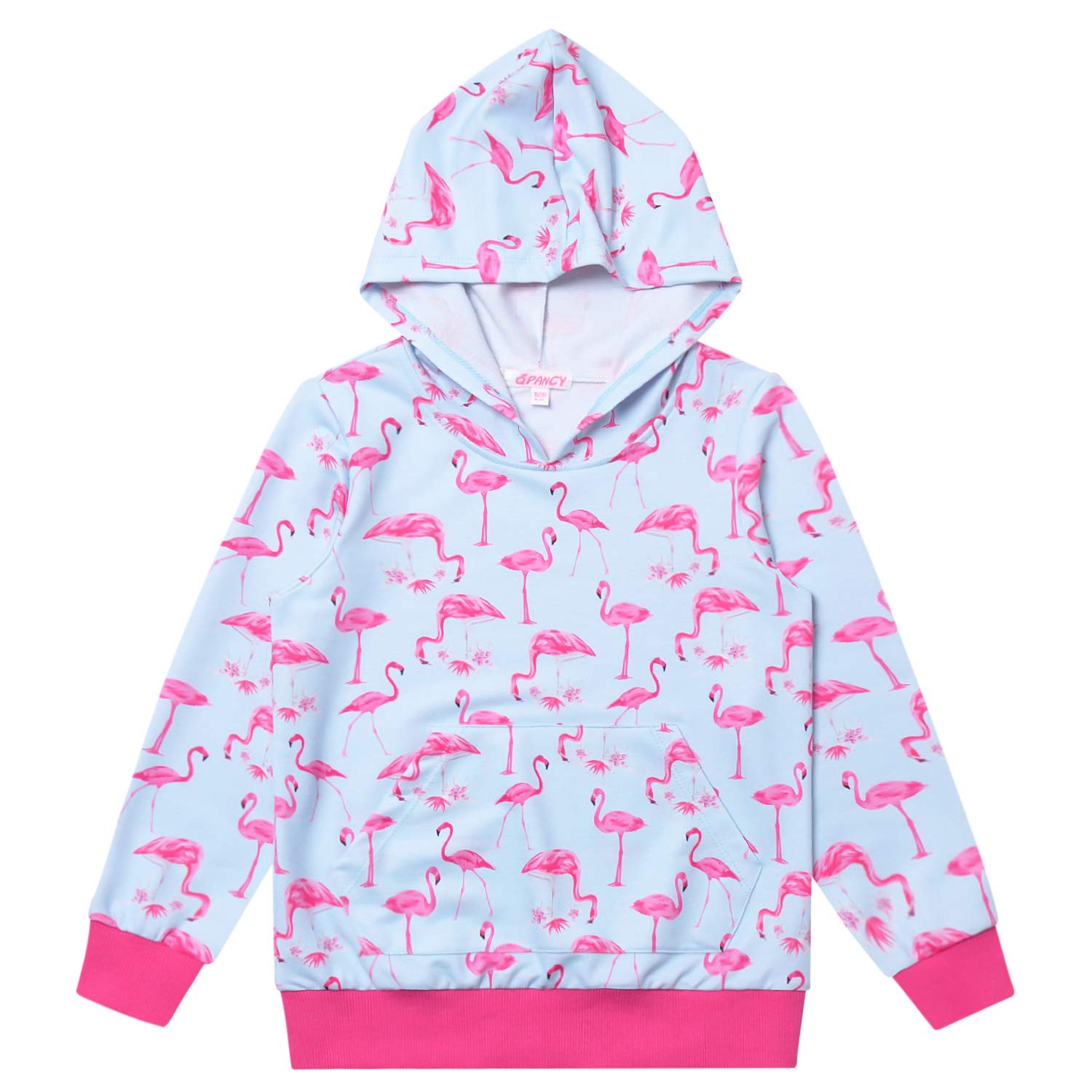 QPANCY Girls Hoodie Unicorn/Mermaid/Cat Sweatshirt Cotton Pullover for Kids