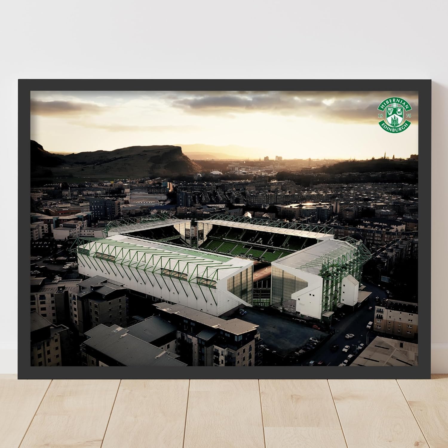 Themed Green Hibernian Fc Print - Stadium Outside View Poster Football Wall Art (42Cm X 59.4Cm - A2)