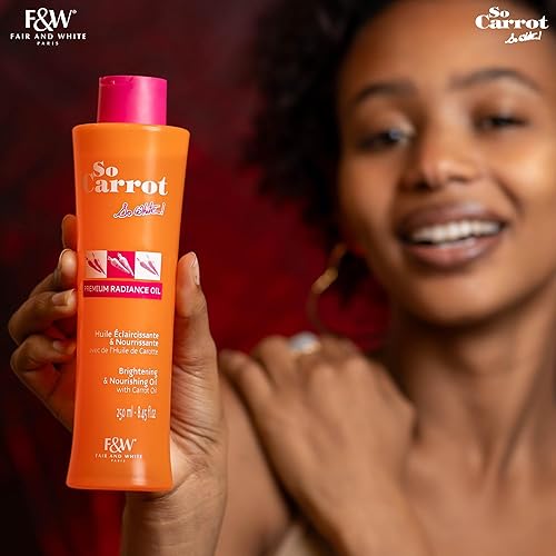 Miniatura 5 de Fair & White So Carrot - Aceite iluminador, 8.4 onzas líquidas, hidratante y nutritivo natural, hidrata e ilumina el tono de la piel, con glicerina,