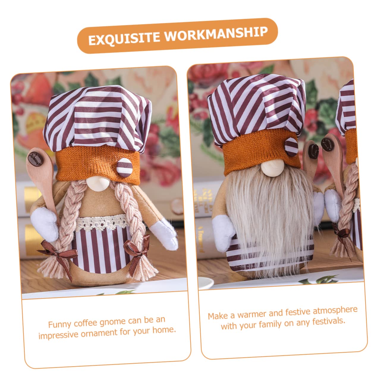 MAGICLULU 2 Pezzi Del Decorativi Doll per Decorazione Festiva e Atmosfera Accogliente per Caffetterie e Cucine