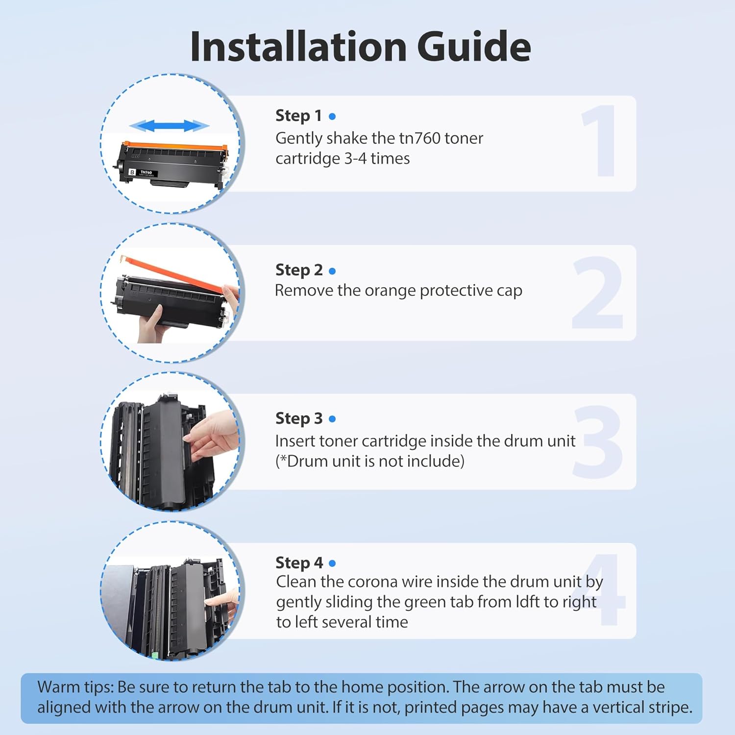TN760 Toner Cartridge Replacement for Brother TN760 Tn 760 TN730 TN-730/TN-760 TN770 High Yield Black Toner Cartridge Use with MFC-L2710DW MFC-L2750DW DCP-L2550DW HL-L2350DW HL-L2395DW HL-L2370DW Ink - Image 5