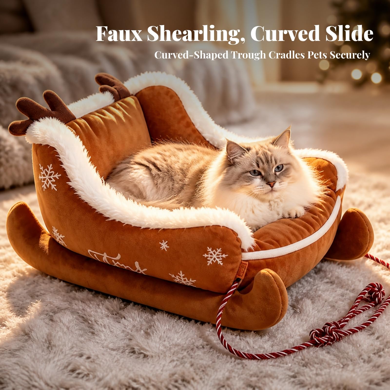 weich Katzenbett mit Plüschrand, S