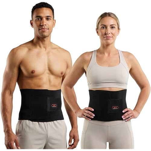 McDavid Sweat Band & Waist Trimmer Belt for Men, Back Support, Improves Posture During Workouts, Waist Trainer For Men