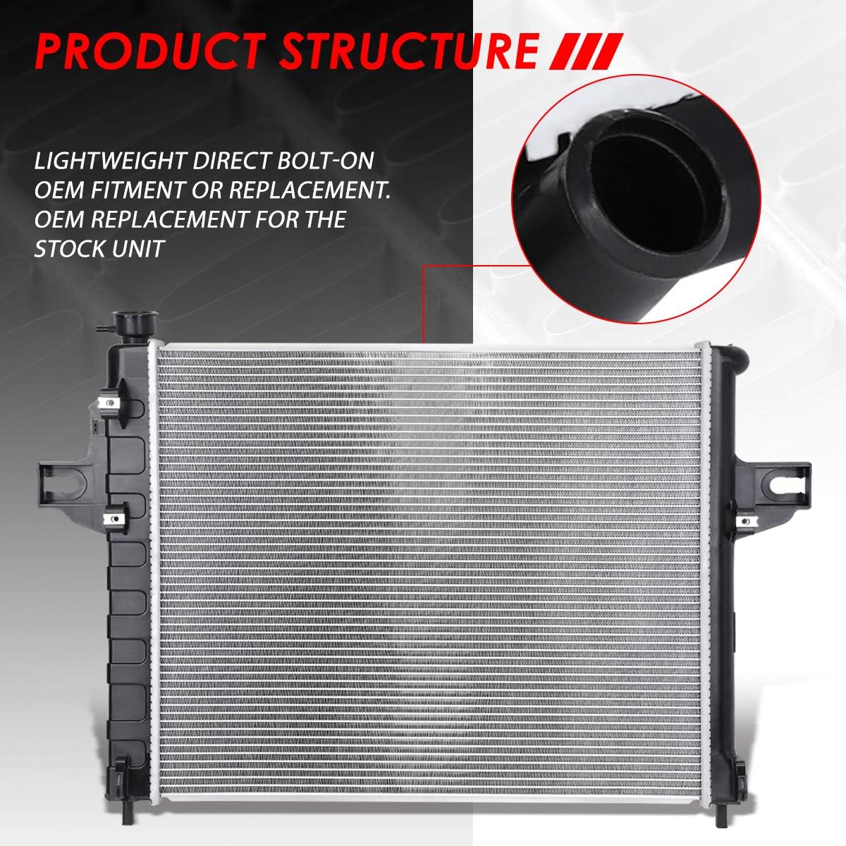 Auto Dynasty Radiator Compatible with 1999-2000 Jeep Grand Cherokee 4.7L AT, DPI 2263 Factory Style 1-Row Cooling Radiator, Aluminum Core