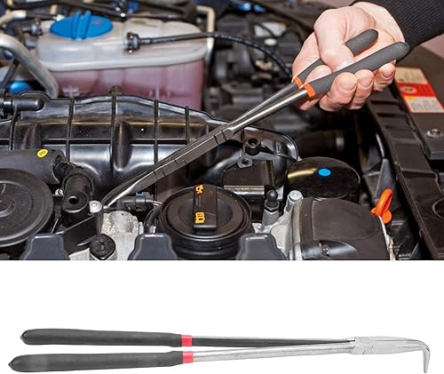 Miniatura 2 de Alicates de punta larga de 16 pulgadas, alicates de nariz de mango extra largo, alicates curvados de ángulo recto de 90 grados