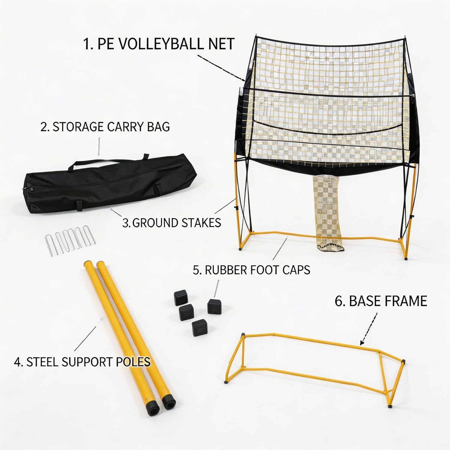Aptliton Red de voleibol ajustable de 243 x 107 x 335 cm, red de entrenamiento de hierro y polietileno, 8 x 11 cm, color rojo, negro, altura ajustable, portátil, con bolsa de transporte, marco