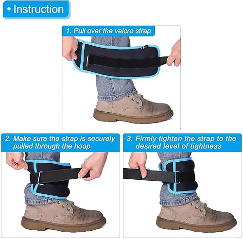Miniatura 5 de PATIKIL Ankle Weights, Leg Weight Straps Adjustable Ankle Weight Set,