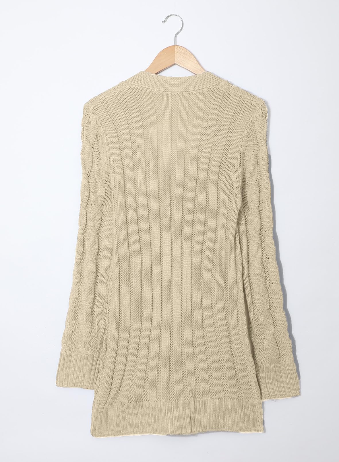 Uusollecy Cárdigan de Manga Larga para Mujer, para otoño e Invierno, Informal, con Botones, Tallas