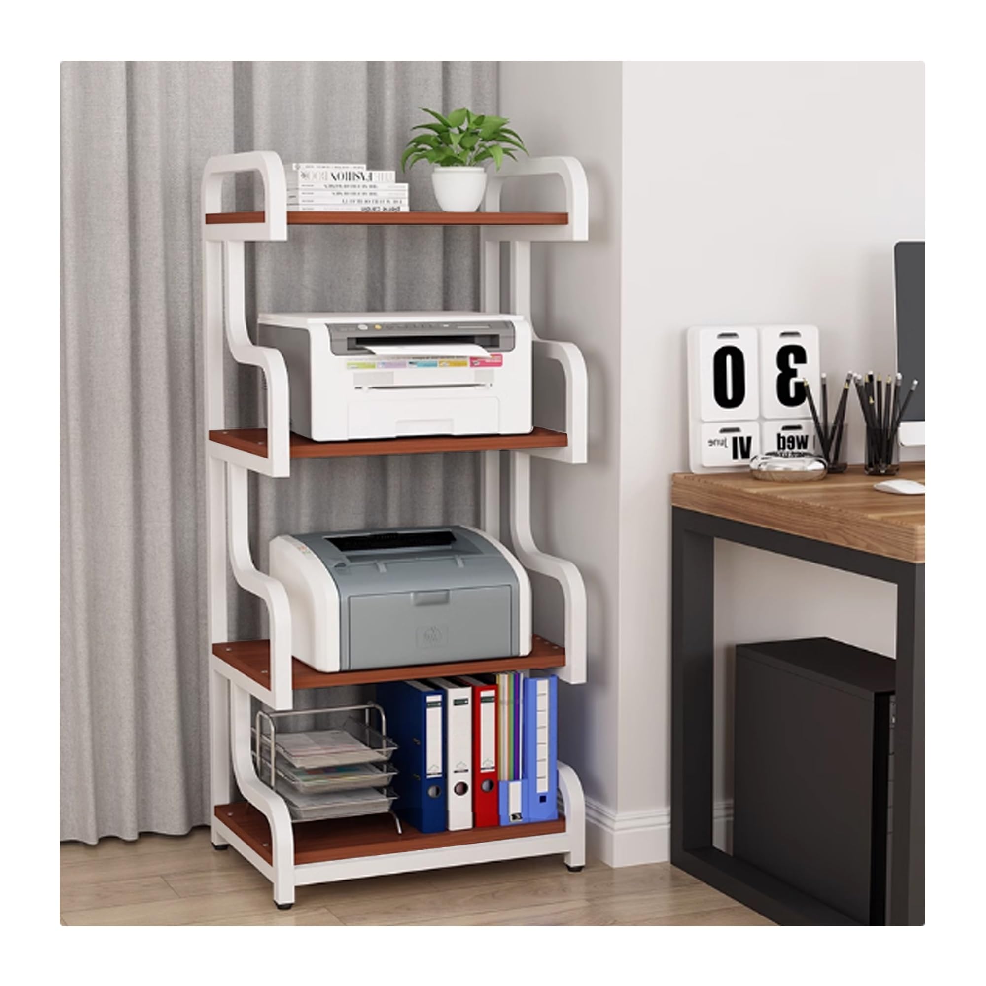 Support multimédia audio et vidéo tour d'angle en noyer rouge 132 cm