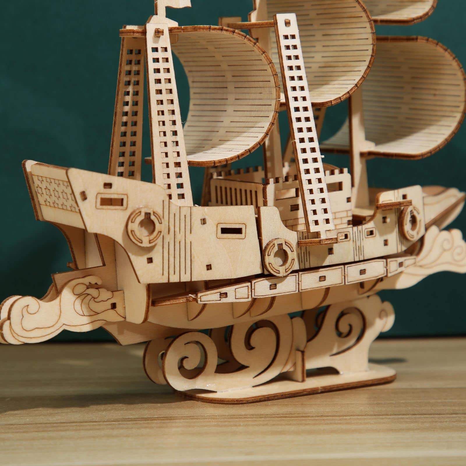 3D-Holzpuzzle Segelboot – Ozean-Modellbausatz (83 Teile) – Denkspiel Für Erwachsene & Jugendliche – DIY-Bastelset 3D-Holzpuzzle Segelboot – Ozean-Modellbausatz (83 Teile) – Denkspiel Für Erwachsene & Jugendliche – DIY-Bastelset
