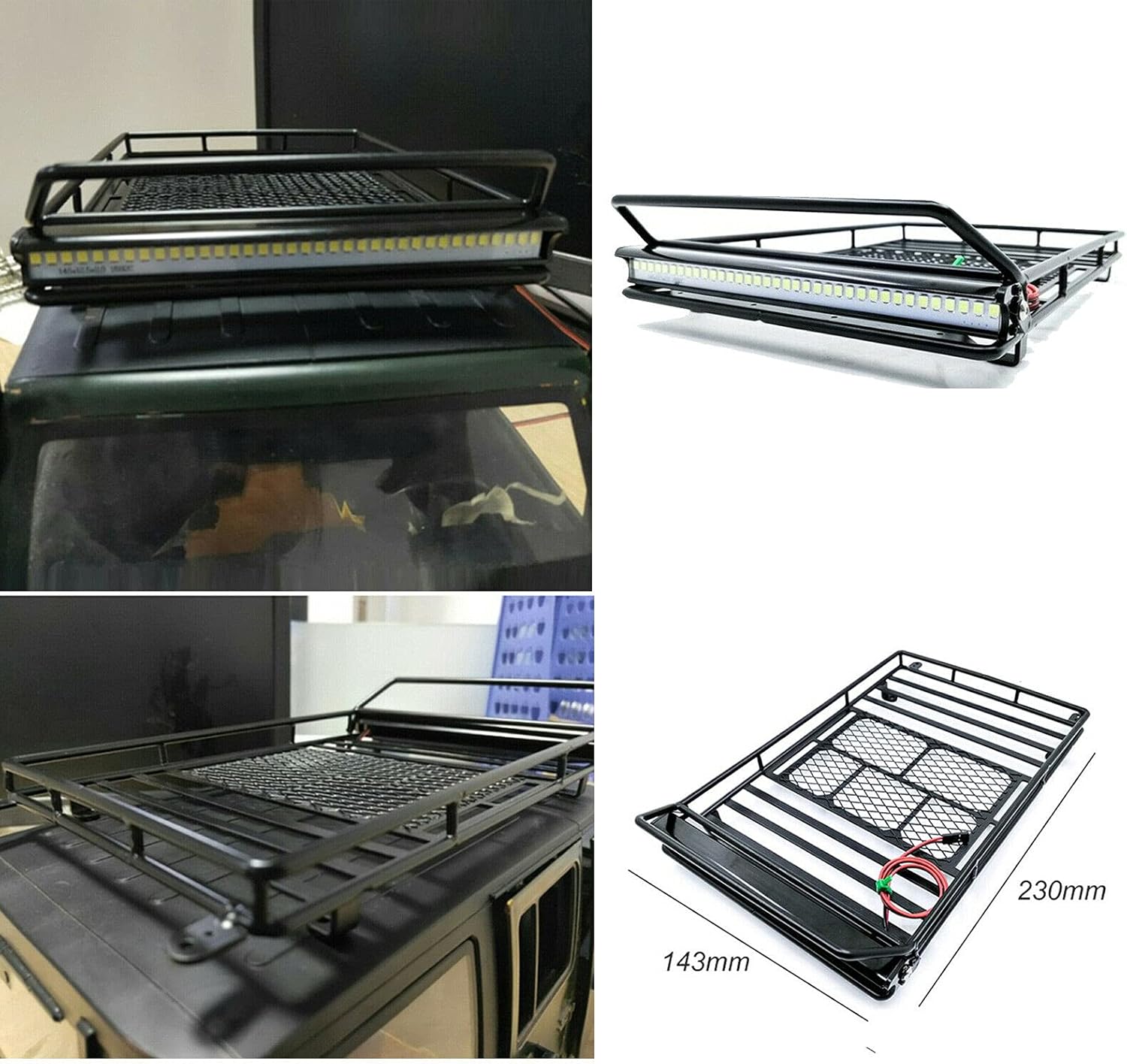 1/10 RC Car Roof Rack Spotlights for Traxxas TRX4 SCX10