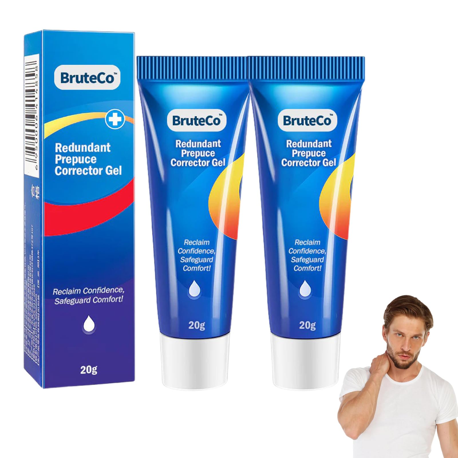 BruteCo Redundant Prepuce Corrector Gel,Correction Gel for Excessive Foreskin,Fast and gentle action (2PCS)