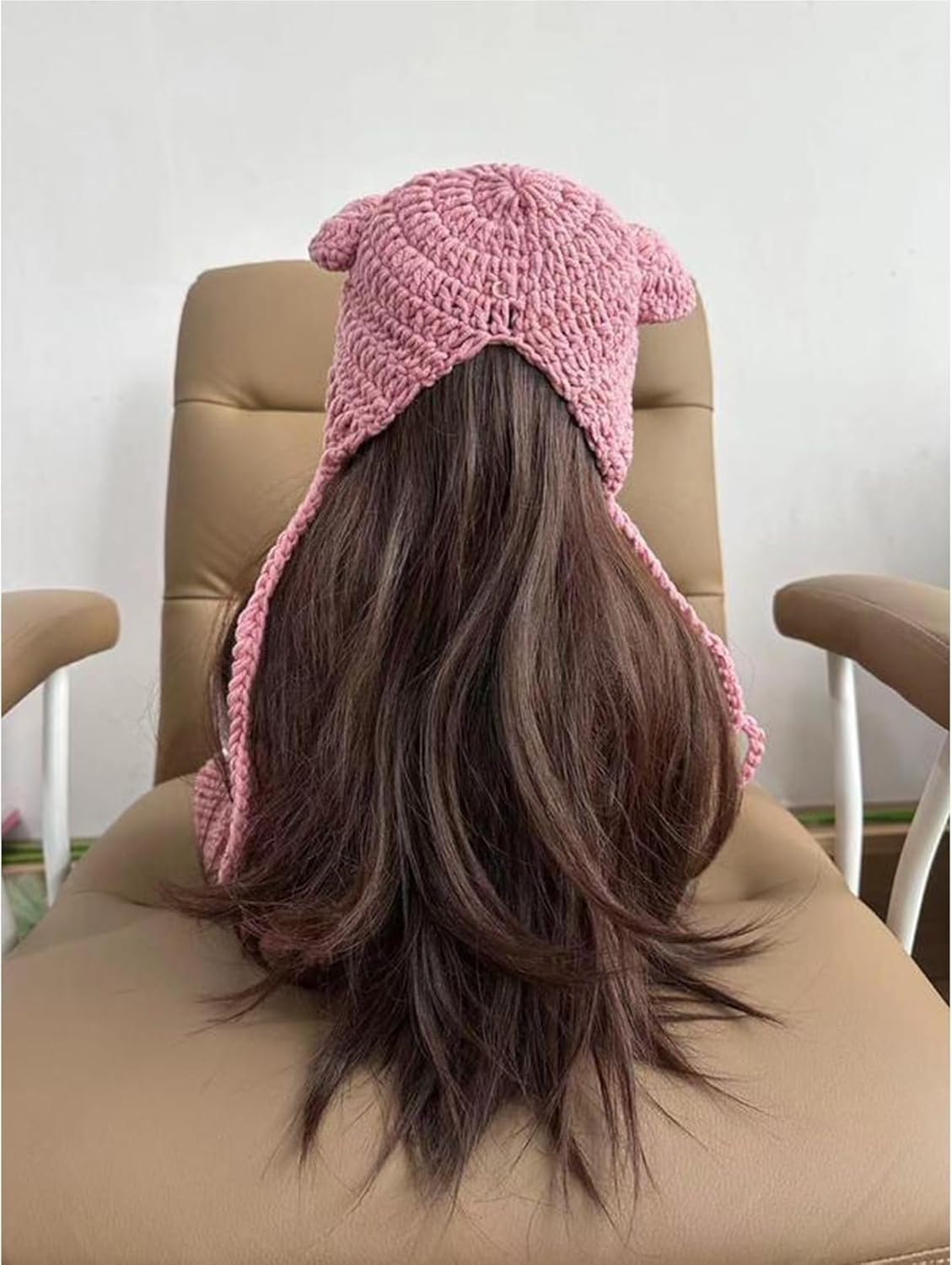Reborn Puppe Mädchen, 50 cm Weiches Silikon Vinyl, Rosa Gestricktes Outfit mit Bärenmütze, Inkl. Kuscheltier, Geschenk für Kinder