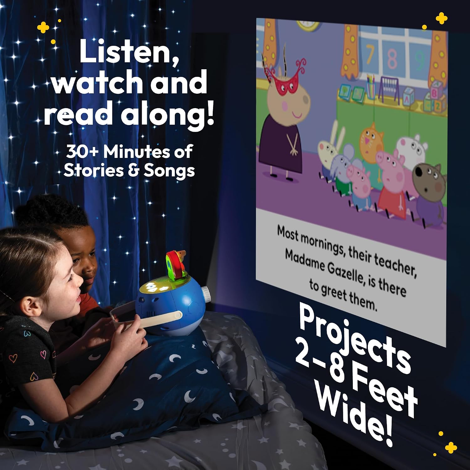 Peppa Pig Character - Projects 5 Stories and 5 Songs, Over 50 Minutes of Visual and Audio Content | Gift and Toy for Ages 3+ image 2